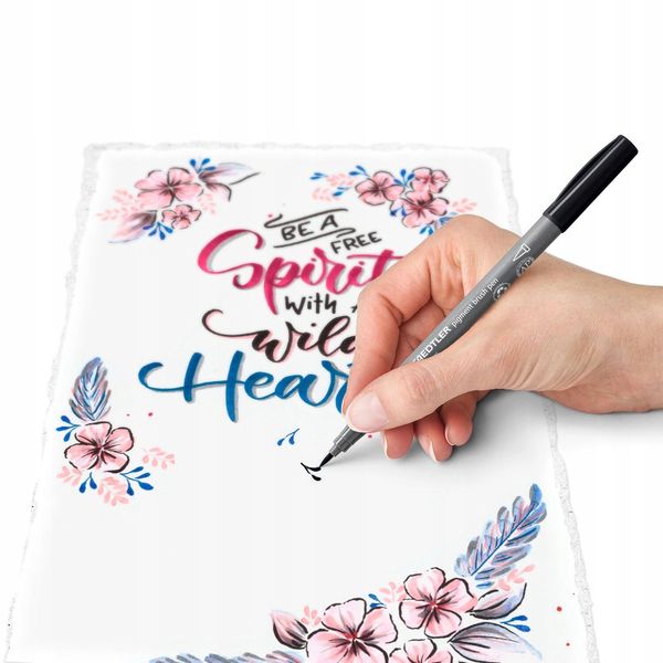Zestaw Brush Lettering 9 elementów Staedtler zdjęcie 3