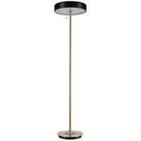 LAMPA podłogowa KKST-MF8872 BLACK okrągła OPRAWA metalowa czarna złota