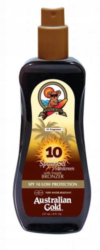 AUSTRALIAN GOLD SPRAY ŻEL + BRONZER SPF 10 NOWOŚĆ na Arena.pl