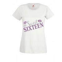 Koszulka T-SHIRT URODZINY prezent SWEET SIXTEEN
