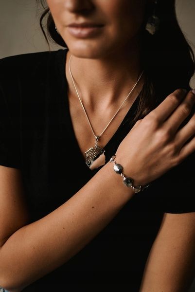 Srebrny wisiorek pr925 zawieszka na łańcuszek ażurowy liść listek zdjęcie 3