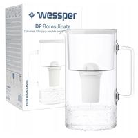 Wessper AquaClassic Crystalline 3L Biały szklany dzbanek filtrujący