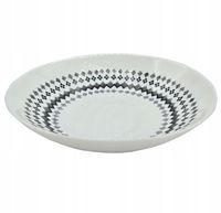 Talerz głęboki szklany we wzorki 20 cm ozdobny