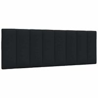 Poduszka na wezgłowie, czarna, 140 cm, tkanina