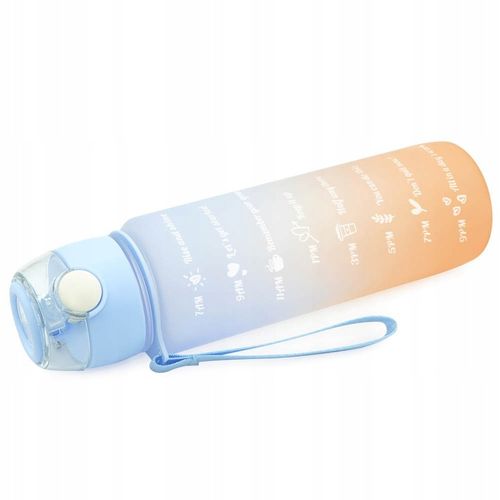 Butelka Na Wodę Bidon z Miarką Ze Słomką Na Siłownie Fitness 700ml + Gratis na Arena.pl