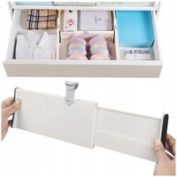 Organizer do Szuflady Przegródki Separator Szuflad Regulowany Biały Mocny