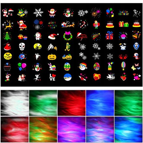 PROJEKTOR LED ŚWIĄTECZNY LASEROWY REFLEKTOR NA DOM RZUTNIK 72 WZORÓW+PILOT na Arena.pl