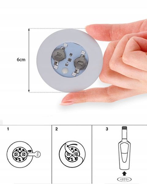 Podstawka Naklejka LED pod Butelkę Szklankę Kubek Zestaw 10 szt. zdjęcie 9