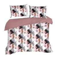 Pościel z mikrowłókna świąteczna AURA 140X200 70X80X1  jasnopomarańczowa