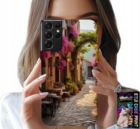ETUI DO SAMSUNG GALAXY S21 Ultra - MALOWNICZA ULICZKA Z KAWIARNIĄ + FOLIA