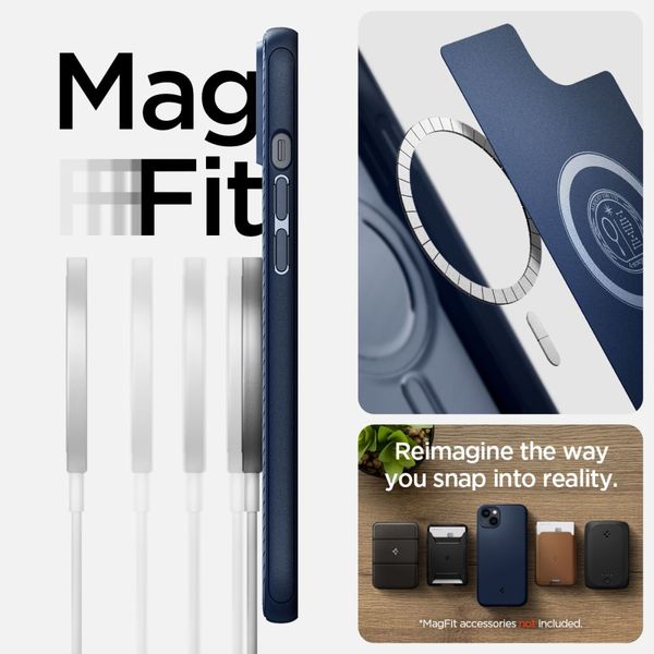 spigen mag armor iphone 14 plus / 15 plus navy blue zdjęcie 14