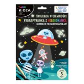 świecąca w ciemności wydrapywanka z kol.kosmos