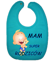 Śliniaczek Bawełniany Mam Super Rodziców