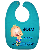 Śliniaczek Bawełniany Mam Super Rodziców