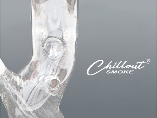 Bongo Lodowe Wygięte Chillout Smoke Wysokość 40 cm z Listkami Marihuany na Arena.pl