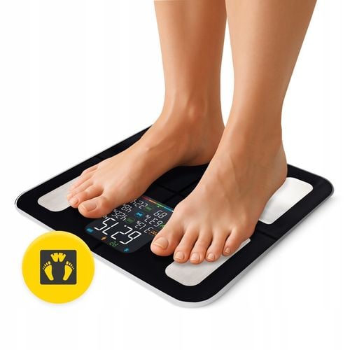 WAGA ŁAZIENKOWA ANALITYCZNA ELEKTRONICZNA POMIAR TŁUSZCZU BMI SZKLANA na Arena.pl