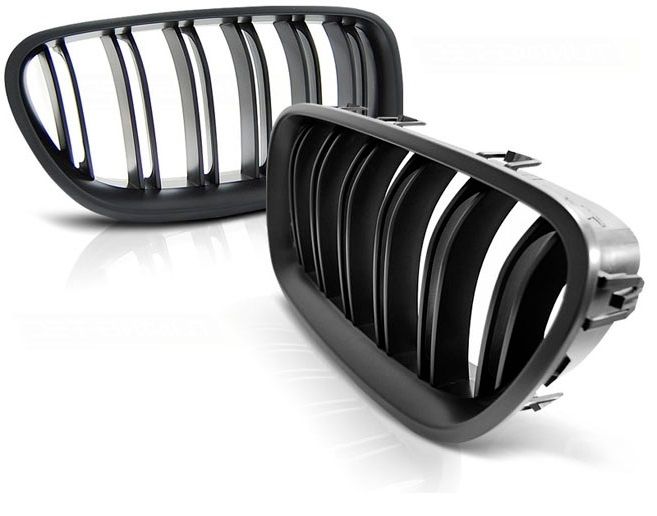 GRILL NERKI BMW 5 F10 F11 10- M5 LOOK MATT BLACK zdjęcie 4
