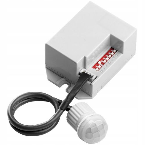 CZUJNIK RUCHU Z ZEWNĘTRZNYM SENSOREM 360° LED SONDA ZMIERZCHU PIR 230V na Arena.pl