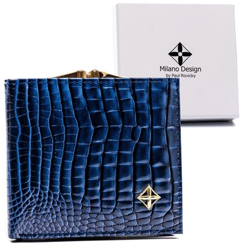 elegancki, mały portfel damski na bigiel i zatrzask - milano design na Arena.pl