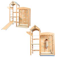 Domowy plac zabaw Castle Max - drewno-pastel