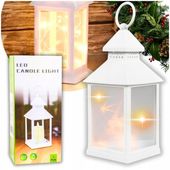 LAMPION ADWENTOWY RORATY KAPLICZKA LATARENKA BIAŁY ŚWIECZKA LED NA BATERIE