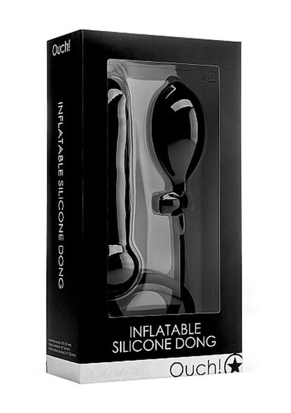 Inflatable Silicone Dong - Black zdjęcie 2