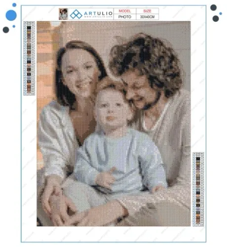 HAFT DIAMENTOWY ZE ZDJĘCIA 30x40 DIAMOND PAINTING, ZESTAW MOZAIKA+AKCESORIA na Arena.pl