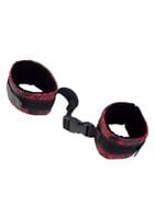 kajdanki regulowane aksamitne scandal control cuffs calexotics czarny
