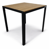 Stół ogrodowy ALLEN-ST 70x70 polywood naturalny czarny taras balkon