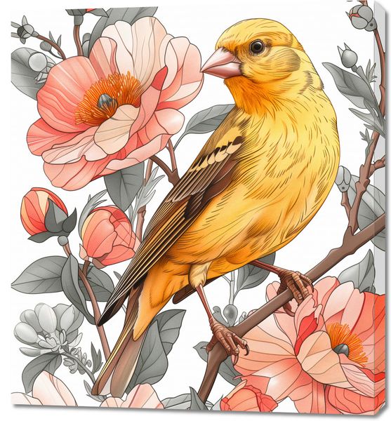Obraz 90x100cm Wiosenny Śpiewaczek zdjęcie 1