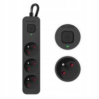 Przedłużacz Listwa Antyprzepięciowa Czarny 1,5m