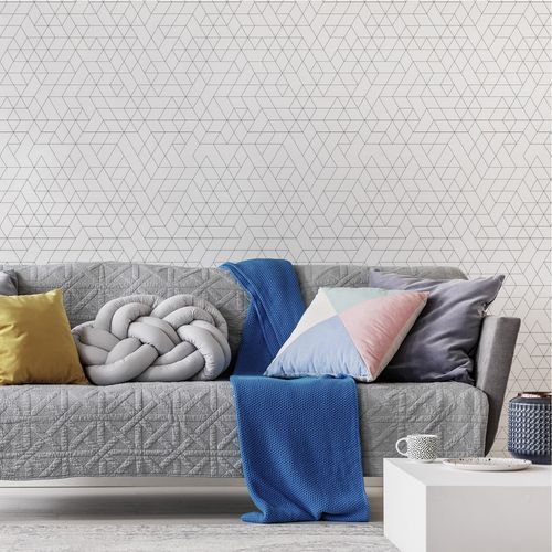 Tapeta Ścienna Do Przedpokoju Wzór GEOMETRYCZNY na Arena.pl