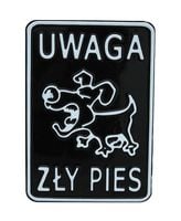 tablica 15*20cm uwaga zły pies - tab m p19