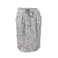 InWear Letnia Spódnica w Panterkę Przewiewna Biała Fioletowa Roz 36