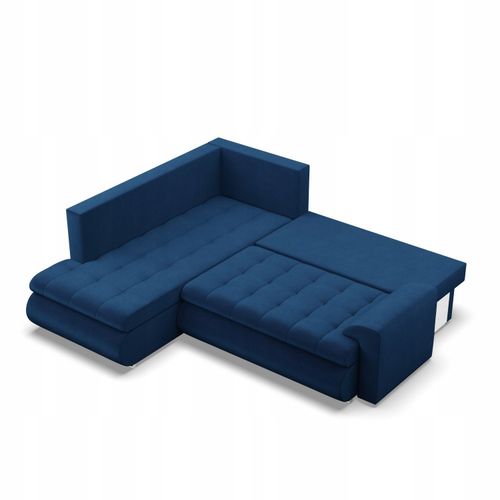 NAROŻNIK FORESTA XL NIEBIESKI GRANATOWY KANAPA Rozkładana KRONOS VELVET na Arena.pl