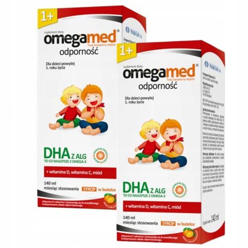 Omegamed Odporność 1+ Syrop dla dzieci 140ml na Arena.pl