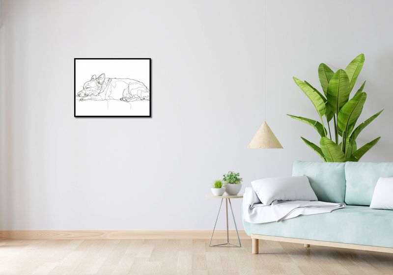 Plakat 65x50cm Śpiący Psiak zdjęcie 4