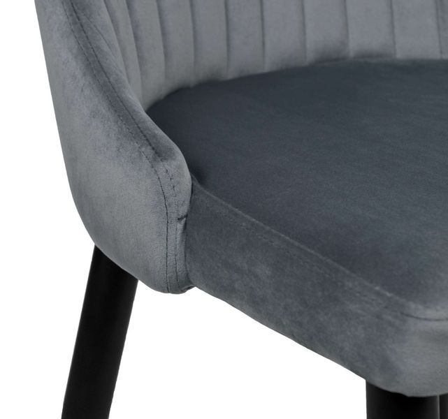 Krzesło welurowe LORIENT VELVET grafitowe zdjęcie 8
