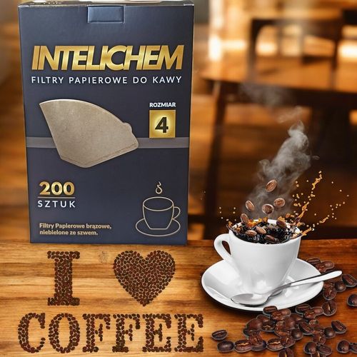 Filtry Do Kawy Papierowe Rozmiar 4 200 Sztuk Brązowe Niebielone na Arena.pl