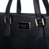 Torebka Damska KLASYCZNA SHOPPER MONNARI NA RAMIĘ Aktówka Czarna Premium