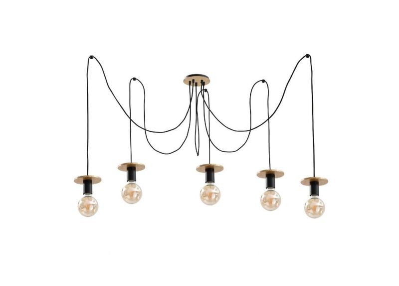 Lampa wisząca 5xE27 SATURN GOLD zdjęcie 1