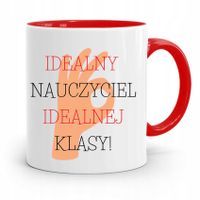 Kubek Czerwony Na Dzień Nauczyciela Idealny Z Nadrukiem Ze Zdjęciem
