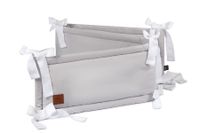 Ochraniacz do łóżeczka szara bawełna Premium