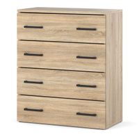 Szafka Na Buty 4 Drzwiczki Do Przedpokoju Uchylna Hugo Drewniana Dąb Sonoma