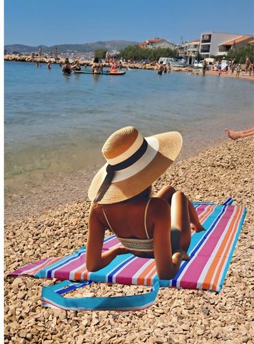 MATA NA PLAŻE KAMIENISTE, MATA PLAŻOWA GRUBA, MATA DO CHORWACJI 180x60x3cm na Arena.pl