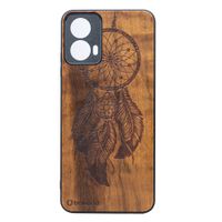 Drewniane Etui Bewood do Motorola G34 5G ŁAPACZ SNÓW IMBUIA
