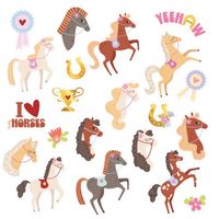 Tatuaże zmywalne Urocze Koniki, 21 szt.