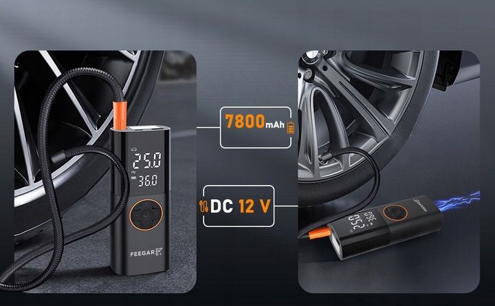 Feegar Pompka elektryczna Kompresor do auta 12V zdjęcie 4