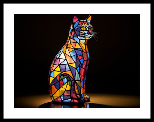 Plakat 40x30cm Koci Witraż na Arena.pl