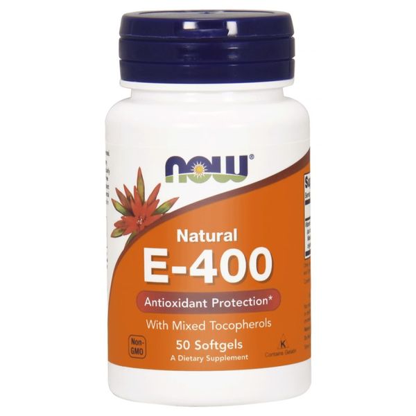 NOW FOODS Witamina E 400 IU (50 kaps.) zdjęcie 1
